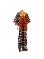 African Print Ankara Everyday wear mixed with Aso-Oke Kaftan Dress - Image 2