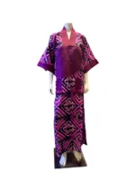 African Print Ankara Everyday wear mixed with Aso-Oke Kaftan Dress - Image 10