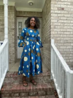 African Prints Ankara Afro Kandake Fit and Flare Dress - Image 4