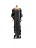 Beautiful Glittering Stone design African Ankara Print Kaftan/Dress - Image 2