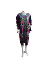 African Print Ankara Hand Beaded Short Bubu Maxi Dress - Image 3