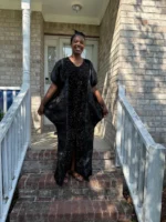 African Unique Damask Brocade with Sequins Boubou/Maxi Dress - Image 2