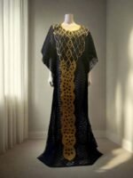 African Luxury Embroidered Lace Boubou Dress - Image 9