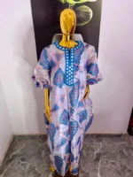 African Luxuy Jaquard Tulle Embroidered/Beaded Kaftan - Image 2