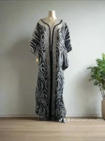 African Print Ankara Hand Beaded Bubu Maxi Dress - Image 4