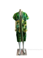 African Ankara Hand Beaded Short Maxi Bubu/Dress - Image 5
