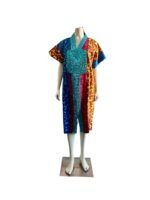 African Ankara Hand Beaded Short Maxi Bubu/Dress - Image 6