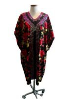 African Print Ankara Hand Beaded Short Bubu Maxi Dress - Image 7