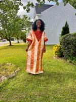 African Unique Damask Brocade with Sequins Boubou/Maxi Dress - Image 10