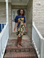 African Floral Print Ankara Dress