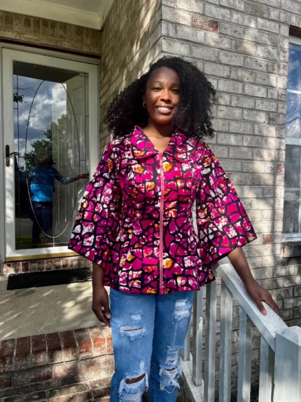 African Prints Ankara Fitted Tops/Blouse