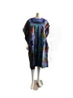 African Print Ankara Hand Beaded Short Bubu Maxi Dress - Image 8