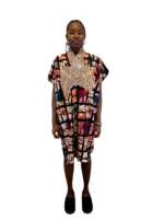 African Ankara Hand Beaded Short Maxi Bubu/Dress - Image 8