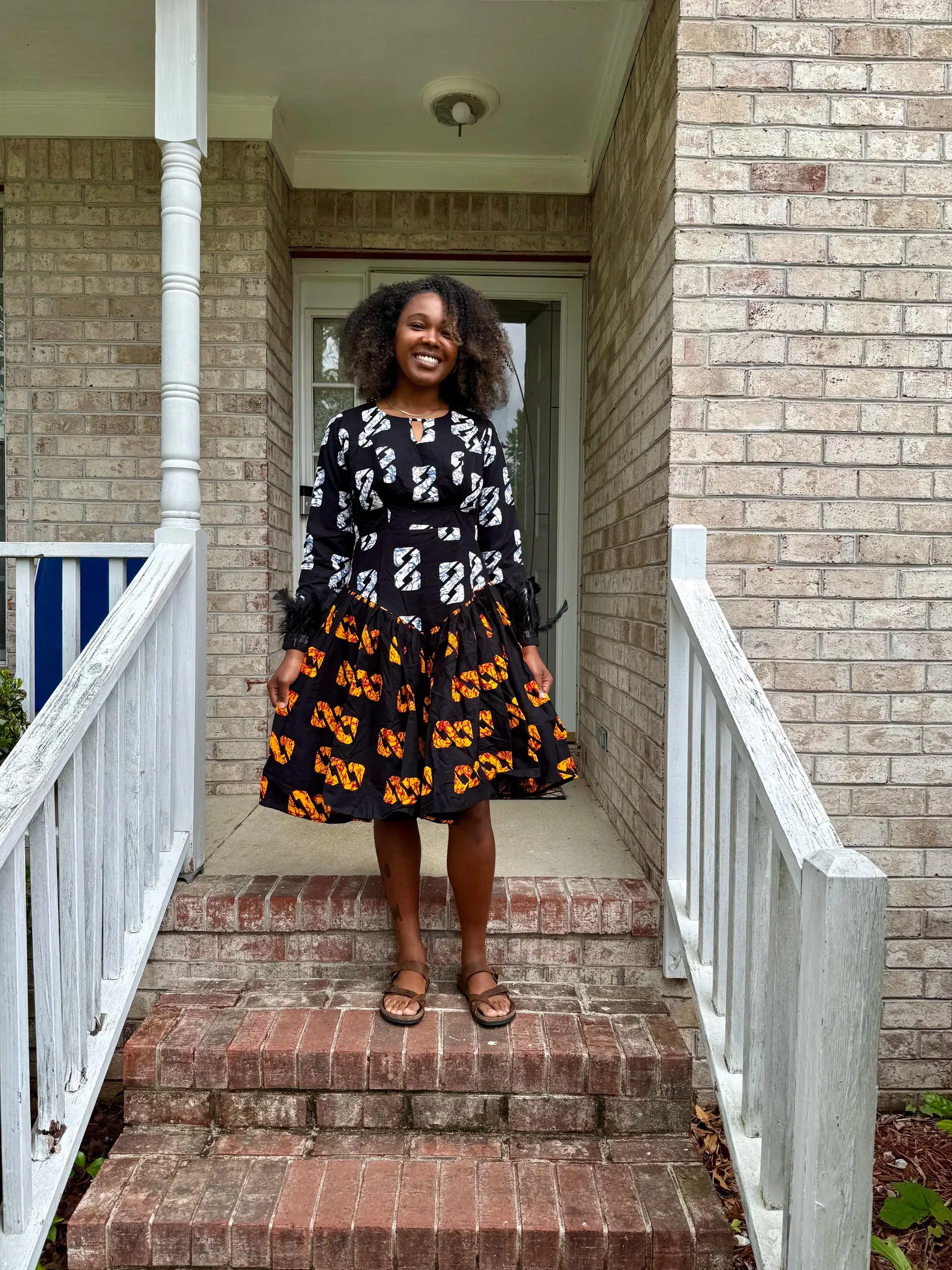 African Prints Ankara 2 Tones Afro Jemima Fit and Flare - Image 1