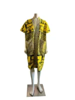 African Ankara Hand Beaded Short Maxi Bubu/Dress - Image 9