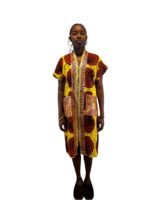 African Ankara Hand Beaded Short Maxi Bubu/Dress - Image 10