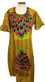 African Embroidered Lace Kaftan Dress - Image 6