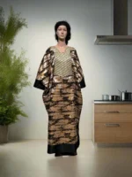 Luxury African Damask Brocade Bubu Maxi Dress - Image 3