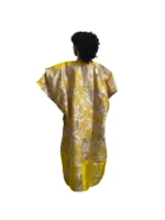 Luxury African Damask Brocade Bubu Maxi Dress - Image 7