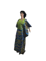 Luxury African Damask Brocade Bubu Maxi Dress - Image 8