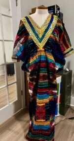 African Print Ankara Hand Beaded Bubu - Image 2