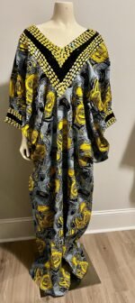 African Print Ankara Hand Beaded Bubu - Image 5