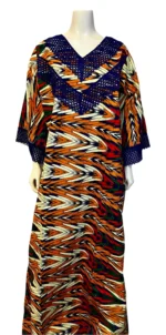 Variety African Print Ankara Cotton Freestyle Kaftan Dress - Image 5
