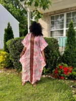African Jaquard Brocade Beaded Afro Phoebe Kaftan/Bubu Dress - Image 5
