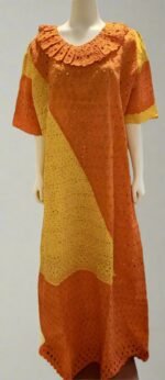 African Embroidered Lace Kaftan Dress - Image 4