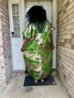 African Unique Damask Brocade with Sequin/Aso-Oke Boubou/Maxi Dress - Image 2
