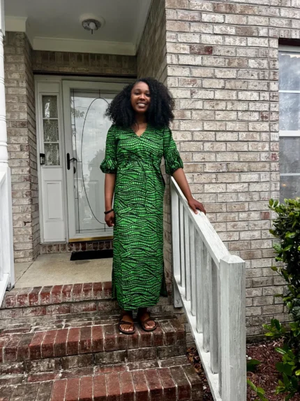 African Print Ankara Tie waist Sisi Eko Dress