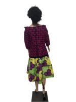 African Print Ankara Formal Mixed Pattern Dress - Image 5