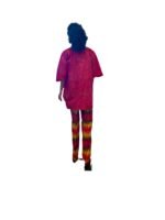 African Kente Gold Print 2p Pant Set - Image 3