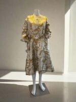 Luxury Damask Brocade Shirt Dress