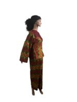 African Kente Gold Print 2p Pant Set - Image 4