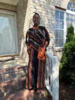 Special Occasions African Traditional Woven Aso-Oke/Kente Dress - Image 6