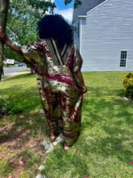 African Unique Damask Brocade with Sequin/Aso-Oke Boubou/Maxi Dress - Image 10