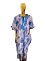 African Luxuy Jaquard Tulle Embroidered/Beaded Kaftan - Image 4