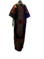 African Ankara Kimono Stoned Kaftan Dress - Image 4