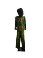 African Kente Gold Print 2p Pant Set - Image 5
