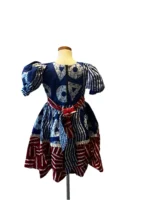 African Ankara Girls Afro Sunshine Ball Dress - Image 8