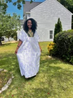 African Unique Damask Brocade with Sequin/Aso-Oke Boubou/Maxi Dress - Image 9