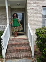 African Prints Ankara Afro Tallia Front Zip Flare Dress - Image 8