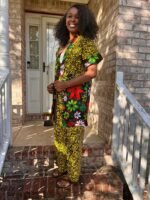 African Print Ankara Kimono Pant Set - Image 7