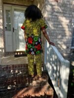 African Print Ankara Kimono Pant Set - Image 8