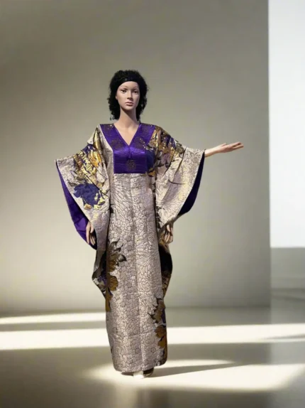 African Luxury Damask Brocade Afro Haddasah Bubu