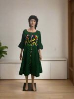 African Print Ankara Formal Mixed Pattern Dress - Image 11