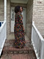African Print Ankara Long Afro Lagos Dress - Image 4