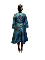 Elegant Damask Brocade Dress - Image 2