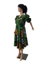 African Print Ankara Formal Mixed Dress - Image 2